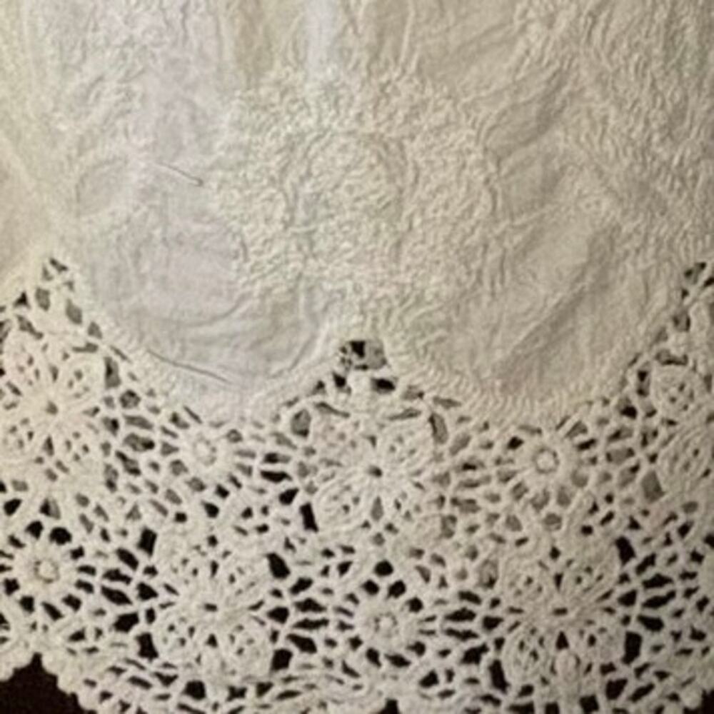 Democracy Embroidered Lace Top Women's S White Fairy Festival Boho - Picture 14 of 14